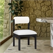 Bowery Hill Contemporary Cream Linen Textured Fabric Dining Chair (Set of 2)
