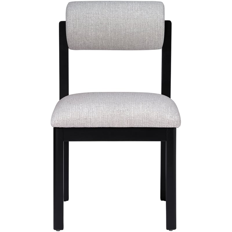 Bowery Hill Contemporary Grey Linen Textured Fabric Dining Chair (Set of 2)
