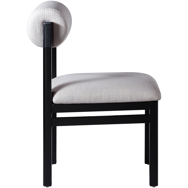 Bowery Hill Contemporary Grey Linen Textured Fabric Dining Chair (Set of 2)