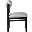 Bowery Hill Contemporary Grey Linen Textured Fabric Dining Chair (Set of 2)