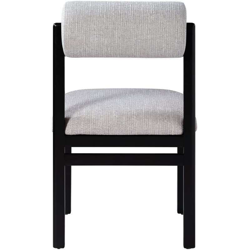 Bowery Hill Contemporary Grey Linen Textured Fabric Dining Chair (Set of 2)