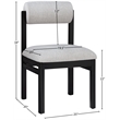 Bowery Hill Contemporary Grey Linen Textured Fabric Dining Chair (Set of 2)