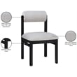 Bowery Hill Contemporary Grey Linen Textured Fabric Dining Chair (Set of 2)