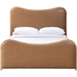 Bowery Hill Contemporary Cognac Vegan Leather Upholstered Full Bed