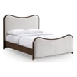 Bowery Hill Contemporary Beige Linen Textured Fabric Upholstered Queen Bed