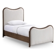 Bowery Hill Contemporary Beige Linen Textured Fabric Upholstered Twin Bed