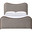 Bowery Hill Contemporary Brown Linen Textured Fabric Upholstered Full Bed