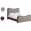 Bowery Hill Contemporary Brown Linen Textured Fabric Upholstered King Bed