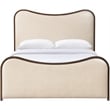 Bowery Hill Contemporary Cream Vegan Leather Upholstered Full Bed