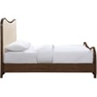 Bowery Hill Contemporary Cream Vegan Leather Upholstered Full Bed