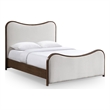Bowery Hill Contemporary Beige Linen Textured Fabric Upholstered Full Bed