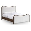 Bowery Hill Contemporary Cream Linen Textured Fabric Upholstered King Bed