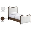 Bowery Hill Contemporary Cream Linen Textured Fabric Upholstered Twin Bed