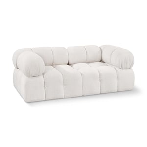 Bowery Hill 170&quot Cream Boucle Fabric Upholstered 5-Oiece Modular Sofa