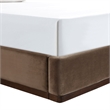 Bowery Hill Contemporary Brown Durable Velvet Upholstered King Bed