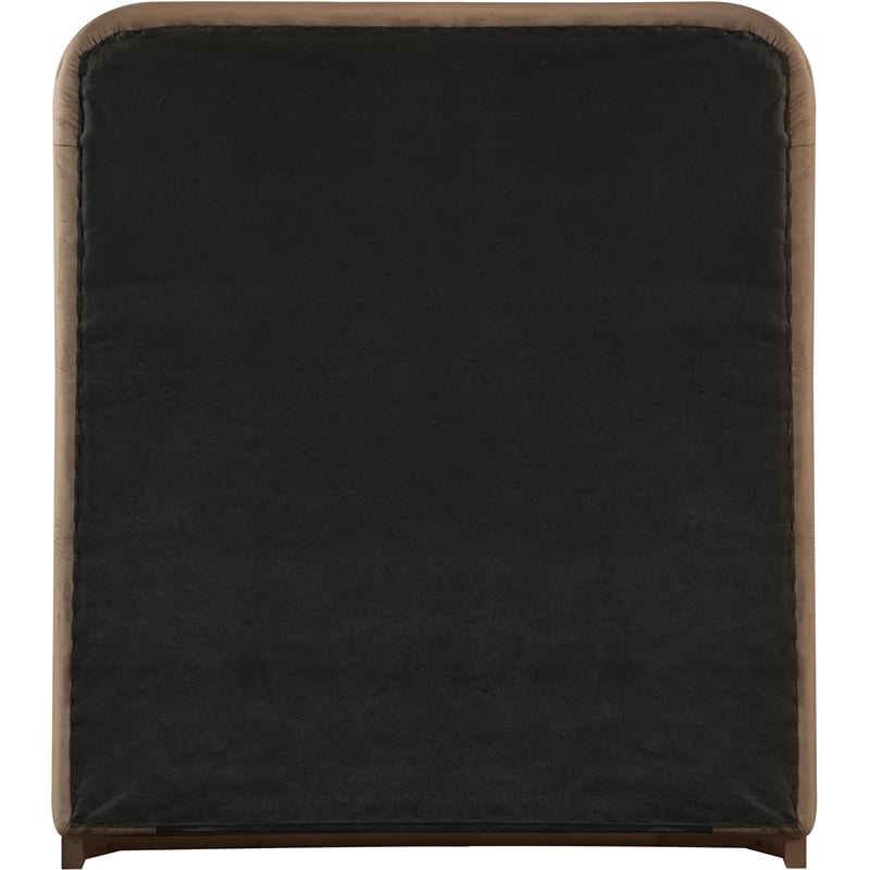 Bowery Hill Contemporary Brown Durable Velvet Upholstered Twin Bed