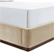 Bowery Hill Contemporary Beige Durable Velvet Upholstered Queen Bed