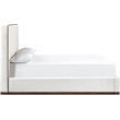 Bowery Hill Contemporary Cream Durable Velvet Upholstered Queen Bed