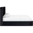 Bowery Hill Contemporary Black Durable Velvet Upholstered King Bed