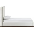 Bowery Hill Contemporary Cream Durable Velvet Upholstered Twin Bed