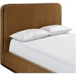 Bowery Hill Contemporary Saddle Durable Velvet Upholstered Full Bed