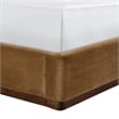 Bowery Hill Contemporary Saddle Velvet Upholstered Queen Bed