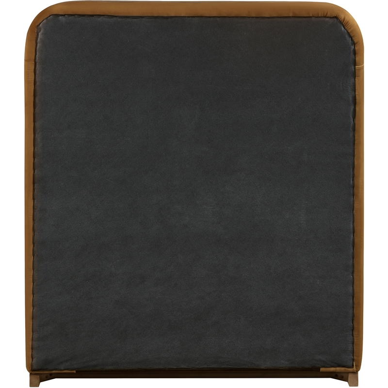 Bowery Hill Contemporary Saddle Durable Velvet Upholstered Twin Bed