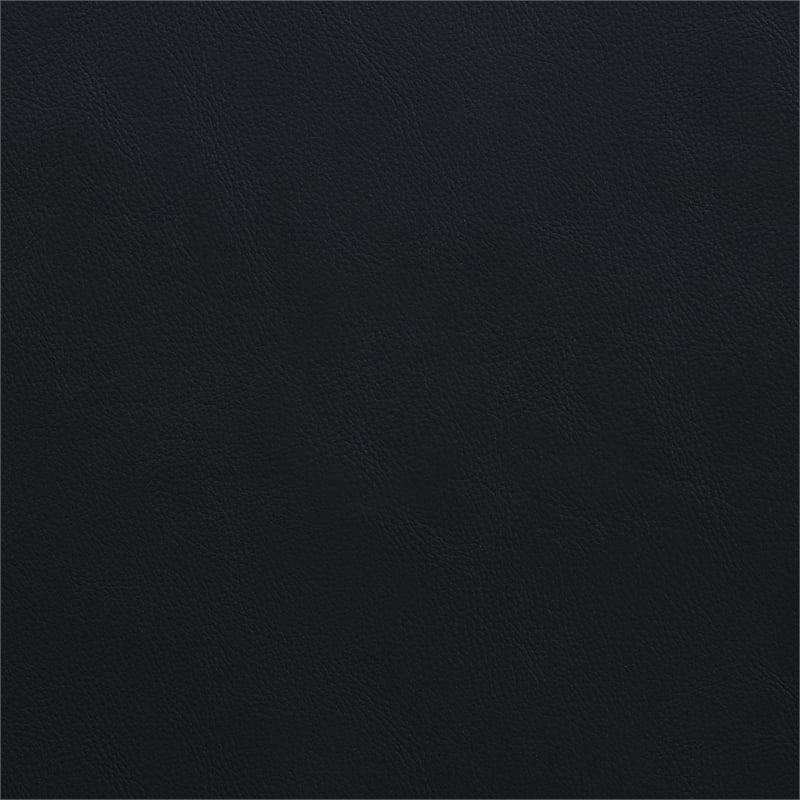 Bowery Hill Contemporary Black Vegan Leather Upholstered Accent Chair