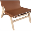 Bowery Hill Contemporary Cognac Vegan Leather Upholstered Accent Chair