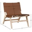 Bowery Hill Contemporary Cognac Vegan Leather Upholstered Accent Chair