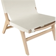 Bowery Hill Contemporary Cream Vegan Leather Upholstered Accent Chair