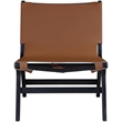 Bowery Hill Contemporary Cognac Vegan Leather Upholstered Accent Chair