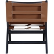 Bowery Hill Contemporary Cognac Vegan Leather Upholstered Accent Chair