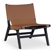 Bowery Hill Contemporary Cognac Vegan Leather Upholstered Accent Chair