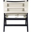 Bowery Hill Contemporary Cream Vegan Leather Upholstered Accent Chair