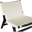Bowery Hill Contemporary Cream Vegan Leather Upholstered Accent Chair