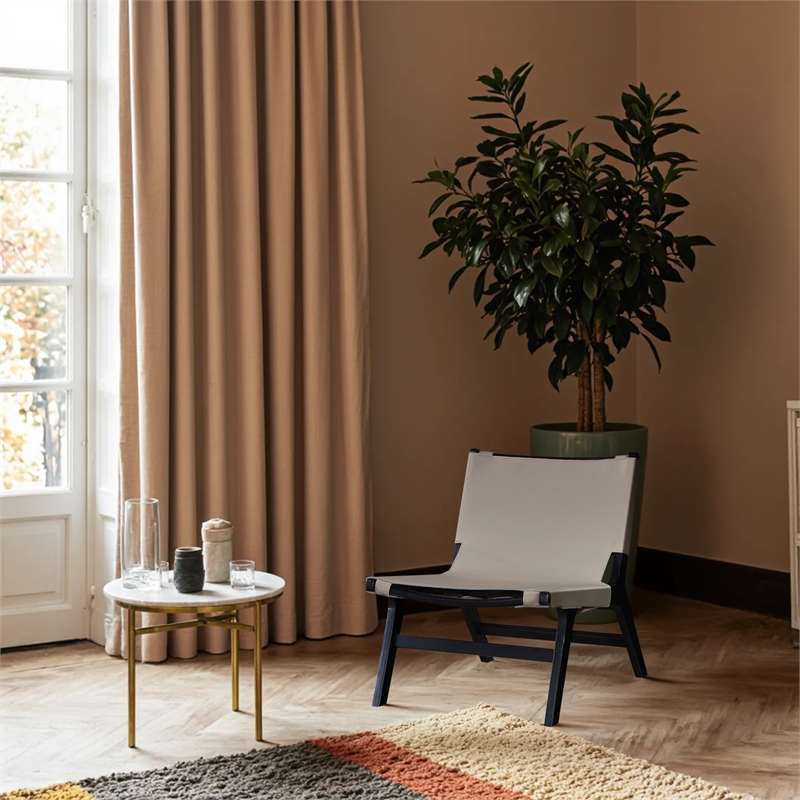 Bowery Hill Contemporary Taupe Vegan Leather Upholstered Accent Chair