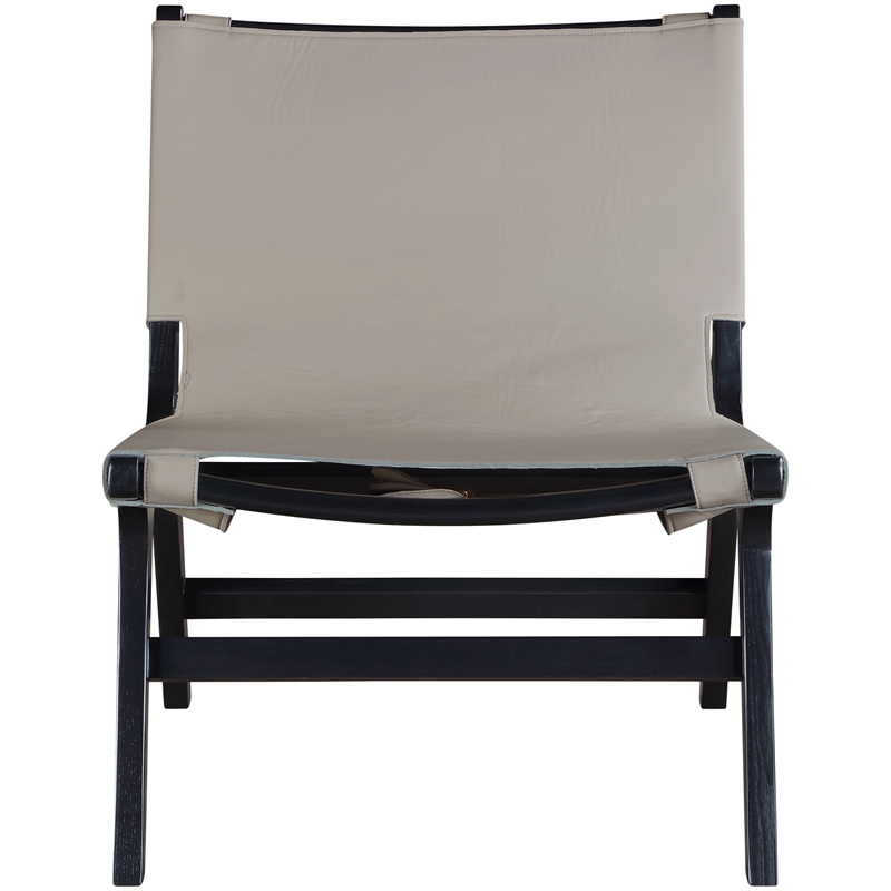 Bowery Hill Contemporary Taupe Vegan Leather Upholstered Accent Chair