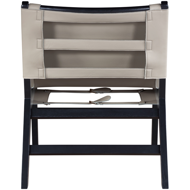 Bowery Hill Contemporary Taupe Vegan Leather Upholstered Accent Chair