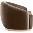 Bowery Hill Contemporary Brown Durable Velvet Upholstered Chair