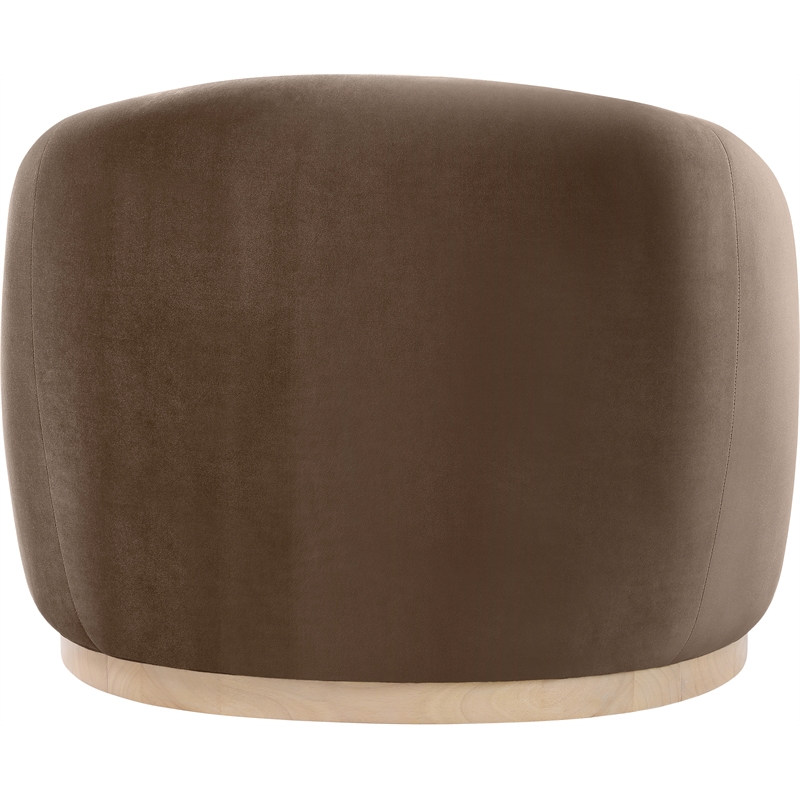 Bowery Hill Contemporary Brown Durable Velvet Upholstered Chair
