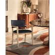 Bowery Hill Contemporary Black Vegan Leather Dining Arm Chair