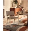 Bowery Hill Contemporary Brown Vegan Leather Dining Arm Chair