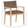 Bowery Hill Contemporary Brown Vegan Leather Dining Arm Chair