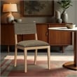 Bowery Hill Brown Linen Textured Fabric Dining Side Chair (Set of 2)