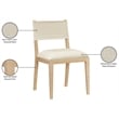 Bowery Hill Cream Linen Textured Fabric Dining Side Chair (Set of 2)