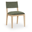 Bowery Hill Olive Linen Textured Fabric Dining Side Chair (Set of 2)