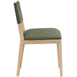 Bowery Hill Olive Linen Textured Fabric Dining Side Chair (Set of 2)