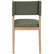 Bowery Hill Olive Linen Textured Fabric Dining Side Chair (Set of 2)