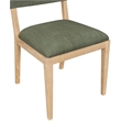 Bowery Hill Olive Linen Textured Fabric Dining Side Chair (Set of 2)